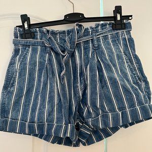 High-Rise Paper Bag Shorts